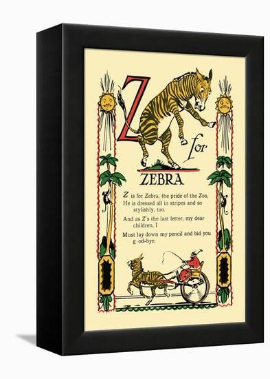 Z for Zebra-Tony Sarge-Framed Stretched Canvas