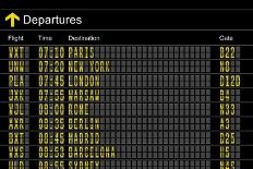 Airport Departures Board-z_i_b_i-Art Print