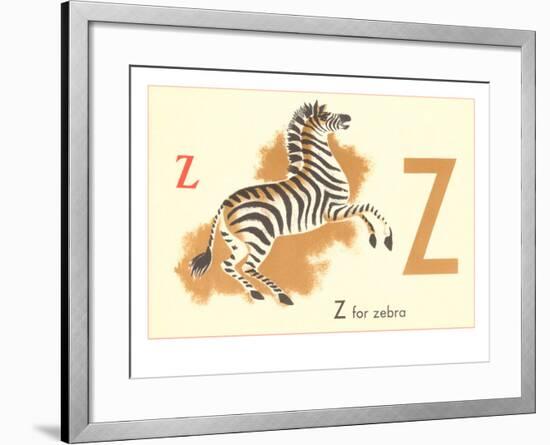 Z is for Zebra-null-Framed Art Print