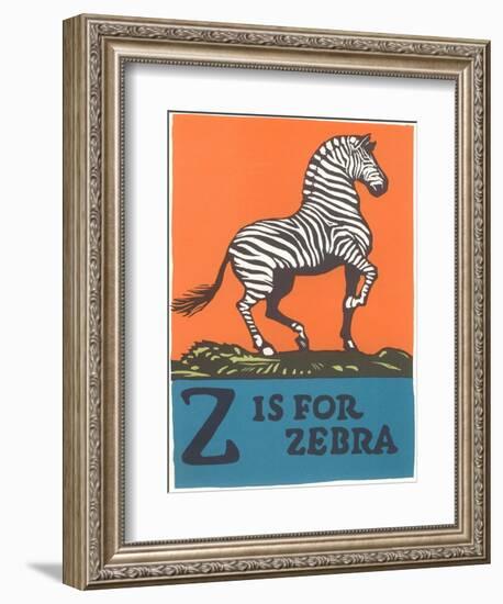 Z is for Zebra-null-Framed Art Print