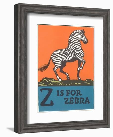 Z is for Zebra-null-Framed Art Print