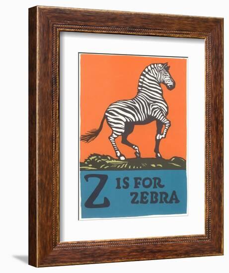 Z is for Zebra-null-Framed Art Print