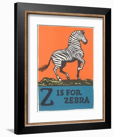 Z is for Zebra-null-Framed Art Print