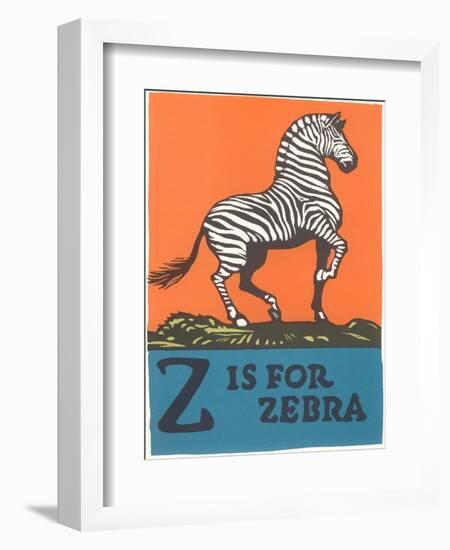 Z is for Zebra-null-Framed Art Print