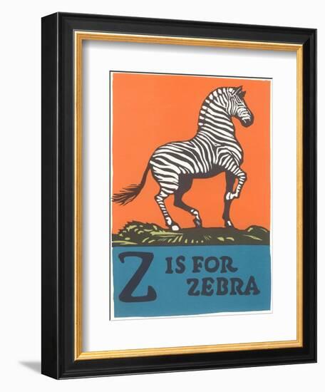 Z is for Zebra--Framed Art Print