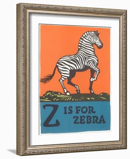 Z is for Zebra-null-Framed Art Print