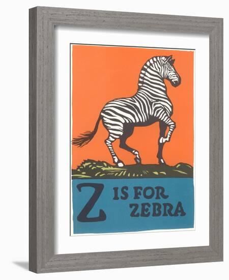 Z is for Zebra-null-Framed Art Print