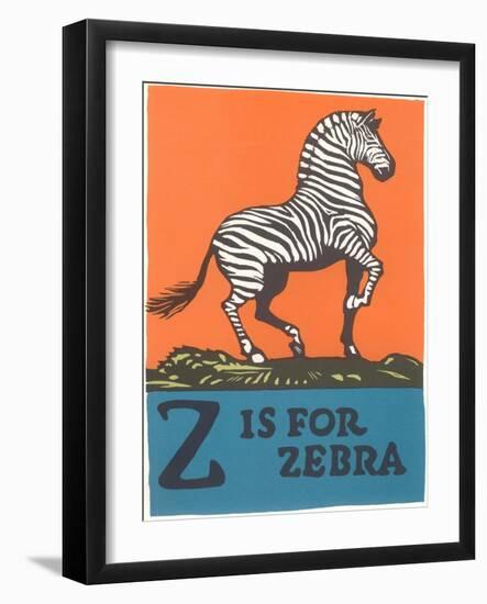 Z is for Zebra-null-Framed Art Print