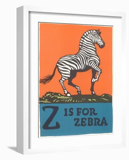 Z is for Zebra-null-Framed Art Print