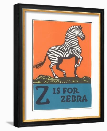 Z is for Zebra-null-Framed Art Print