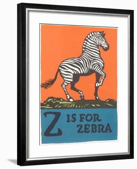 Z is for Zebra-null-Framed Art Print