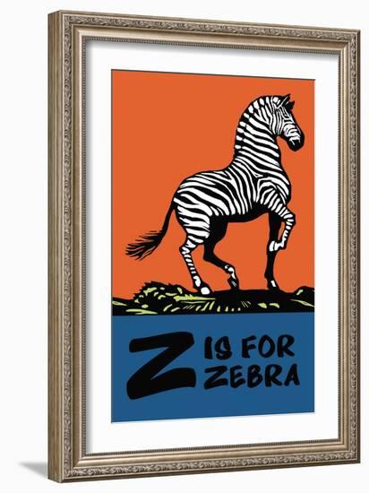 Z is for Zebra-Charles Buckles Falls-Framed Art Print