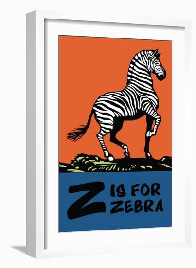 Z is for Zebra-Charles Buckles Falls-Framed Art Print