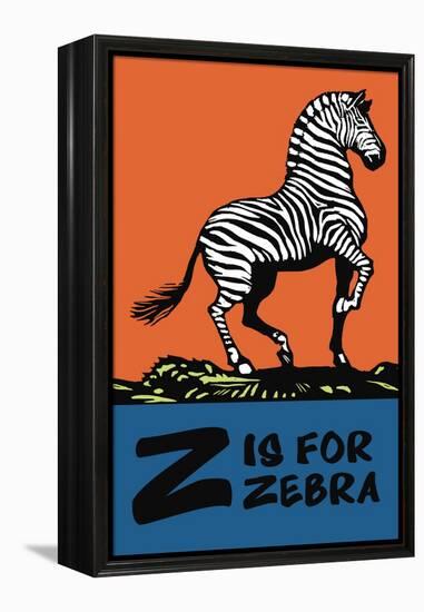 Z is for Zebra-Charles Buckles Falls-Framed Stretched Canvas