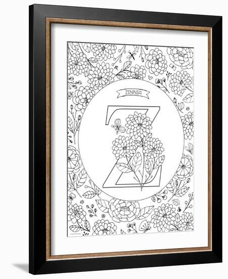 Z is for Zinnia-Heather Rosas-Framed Art Print