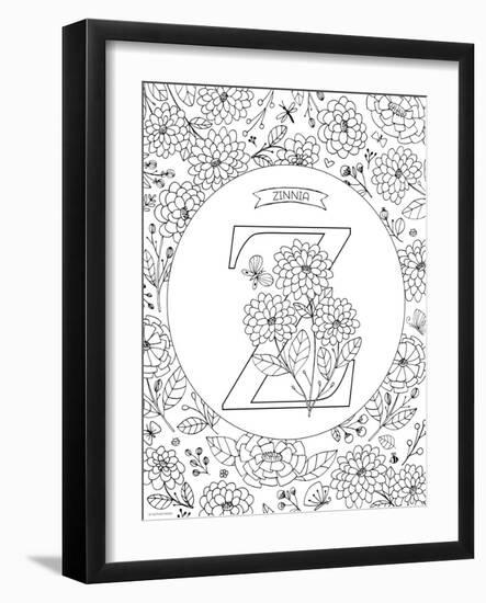 Z is for Zinnia-Heather Rosas-Framed Art Print