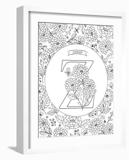 Z is for Zinnia-Heather Rosas-Framed Art Print