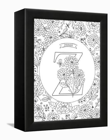 Z is for Zinnia-Heather Rosas-Framed Stretched Canvas