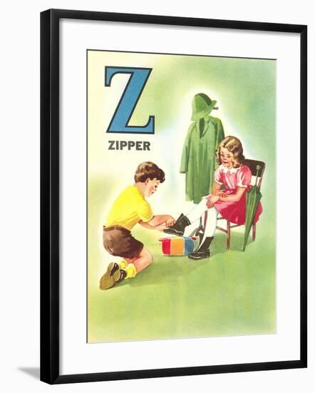 Z Is for Zipper-null-Framed Art Print