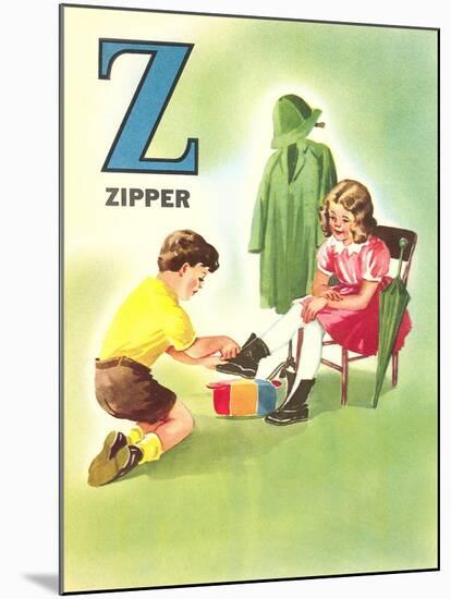 Z Is for Zipper-null-Mounted Art Print