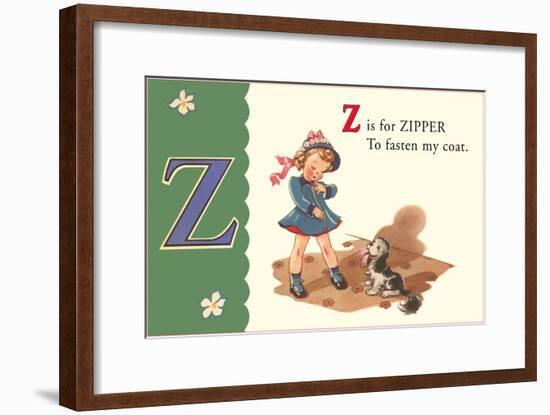 Z is for Zipper-null-Framed Art Print