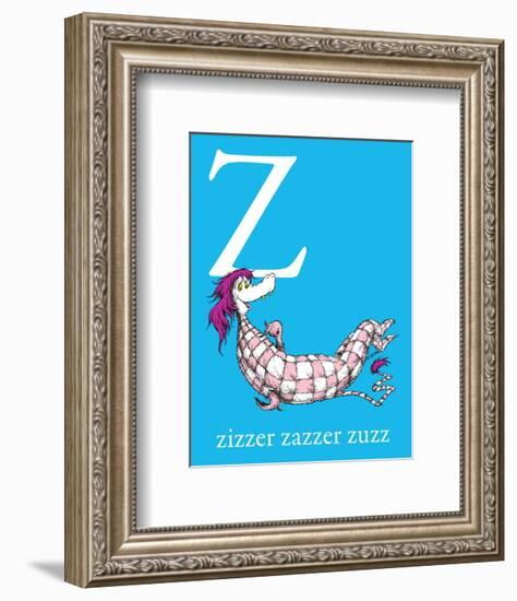 Z is for Zizzer Zazzer Zuzz (blue)-Theodor (Dr. Seuss) Geisel-Framed Art Print