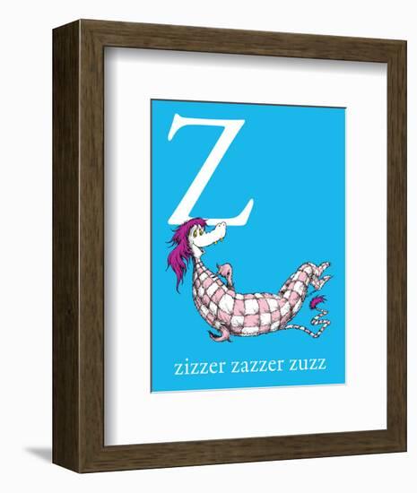 Z is for Zizzer Zazzer Zuzz (blue)-Theodor (Dr. Seuss) Geisel-Framed Art Print