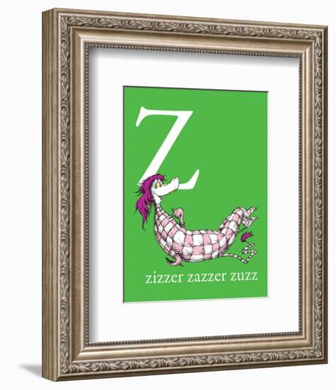 Z is for Zizzer Zazzer Zuzz (green)-Theodor (Dr. Seuss) Geisel-Framed Art Print