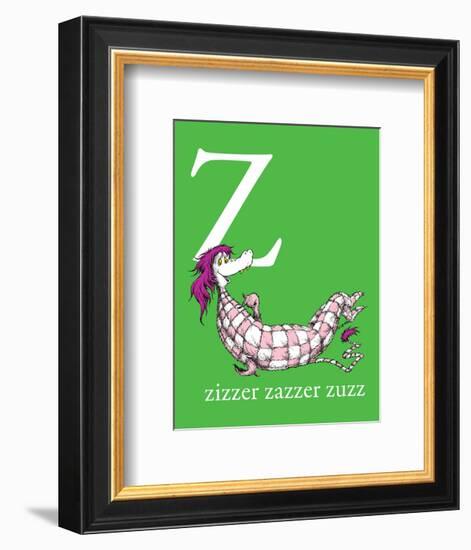 Z is for Zizzer Zazzer Zuzz (green)-Theodor (Dr. Seuss) Geisel-Framed Art Print