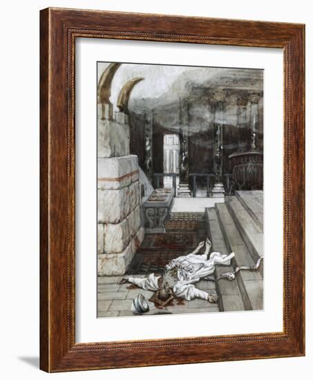 Zacharias Killed Between the Temple and Altar-James Jacques Joseph Tissot-Framed Giclee Print
