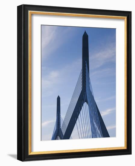 Zakim Bridge, Boston, Massachusetts, USA-Walter Bibikow-Framed Photographic Print