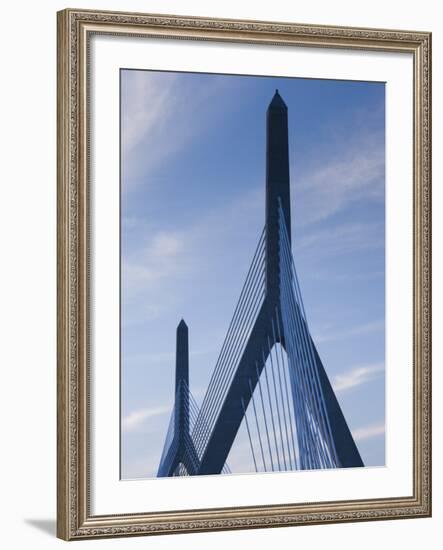 Zakim Bridge, Boston, Massachusetts, USA-Walter Bibikow-Framed Photographic Print