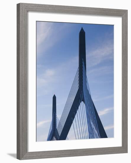 Zakim Bridge, Boston, Massachusetts, USA-Walter Bibikow-Framed Photographic Print