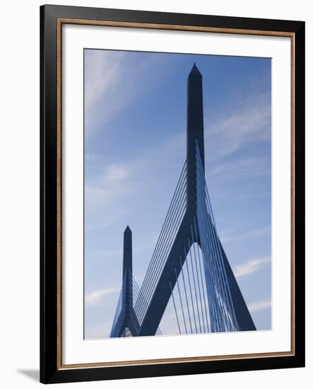 Zakim Bridge, Boston, Massachusetts, USA-Walter Bibikow-Framed Photographic Print