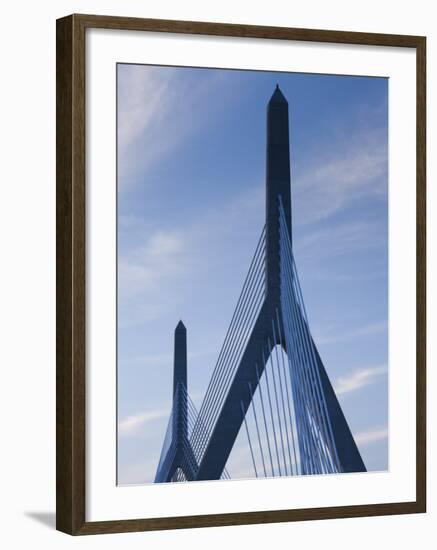 Zakim Bridge, Boston, Massachusetts, USA-Walter Bibikow-Framed Photographic Print