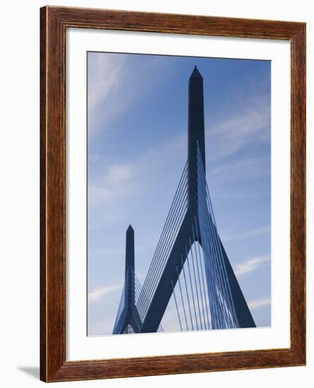 Zakim Bridge, Boston, Massachusetts, USA-Walter Bibikow-Framed Photographic Print