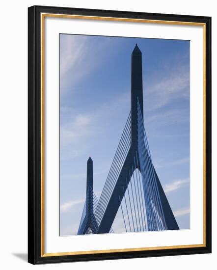 Zakim Bridge, Boston, Massachusetts, USA-Walter Bibikow-Framed Photographic Print