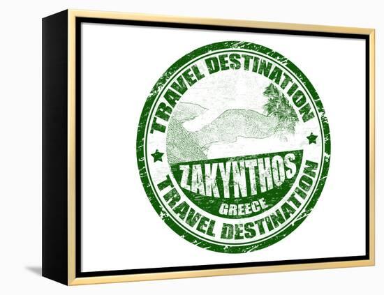 Zakynthos Stamp-radubalint-Framed Stretched Canvas