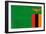 Zambia Flag Design with Wood Patterning - Flags of the World Series-Philippe Hugonnard-Framed Art Print