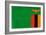 Zambia Flag Design with Wood Patterning - Flags of the World Series-Philippe Hugonnard-Framed Premium Giclee Print