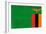 Zambia Flag Design with Wood Patterning - Flags of the World Series-Philippe Hugonnard-Framed Premium Giclee Print