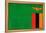 Zambia Flag Design with Wood Patterning - Flags of the World Series-Philippe Hugonnard-Framed Stretched Canvas