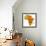 Zambia on Actual Map of Africa-michal812-Framed Premium Giclee Print displayed on a wall