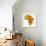 Zambia on Actual Map of Africa-michal812-Framed Premium Giclee Print displayed on a wall