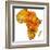 Zambia on Actual Map of Africa-michal812-Framed Art Print