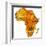 Zambia on Actual Map of Africa-michal812-Framed Art Print