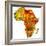 Zambia on Actual Map of Africa-michal812-Framed Premium Giclee Print