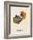 Zambia Watercolor Map-Michael Tompsett-Framed Art Print