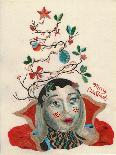 Christmas She-Elf, 2020 (Ink Drawing on Paper)-Zanara/ Sabina Nedelcheva-Williams-Giclee Print