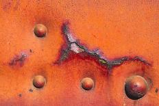 Details of rust and paint on metal.-Zandria Muench Beraldo-Photographic Print